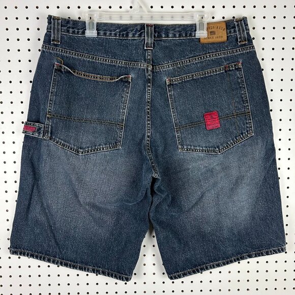 US Polo‎ ASSN Carpenter Shorts Sz 38 90s Baggy Wide Leg Y2K Work Wear Blue Skate - Picture 1 of 8